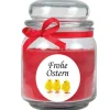 New HS Candle Duftkerze & Glas Frohe Ostern Bonbon Ø9 cm Rose Küken