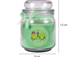 Hot HS Candle Duftkerze & Glas Karneval Grün Bonbon 70h