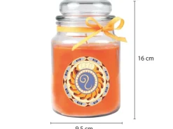 Outlet HS Candle Duftkerze & Glas Sternzeichen Honigmelone 110 Stunden Löwe