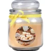 New HS Candle Duftkerze & Glas Weihnachten Creme Bonbon 70h