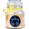 Clearance HS Candle Duftkerze & Glas Sternzeichen Vanille 30 Stunden Waage