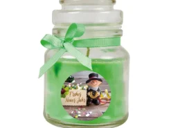 Best HS Candle Duftkerze & Glas Neujahr Grün Bonbon 30h