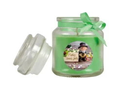 Best HS Candle Duftkerze & Glas Neujahr Grün Bonbon 30h