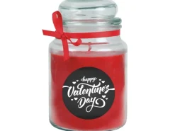 HS Candle Duftkerze & Glas Valentinstag Bonbon 110h Valentine's Day