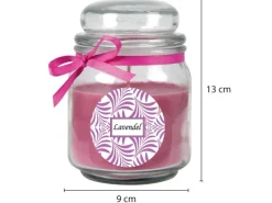 Online HS Candle Duftkerze & Glas Duft Schriftzug Bonbon Ø9 cm Lavendel