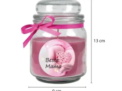 Hot HS Candle Duftkerze & Glas Muttertag Lila Lavendel