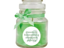 HS Candle Duftkerze & Glas Sternzeichen Coconut Limes 30 Stunden Steinbock