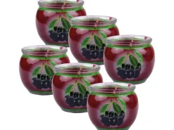 HS Candle Duftkerze Motiv 6er Pack Black Cherry