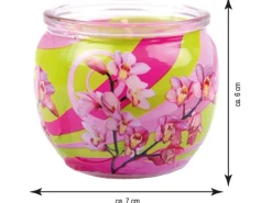 HS Candle Duftkerze Motiv 6er Pack Blütenzauber