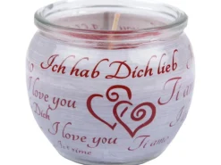 HS Candle Duftkerze Sprüche Kerze Raumduft Ich Liebe Dich