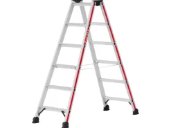 Hymer Stufenstehleiter Eloxiert 2x6 Stufen