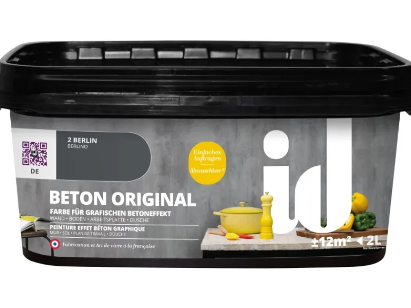 id Wandfarbe Beton Original 2 l