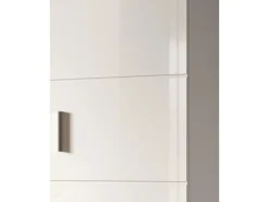 Inn.Furn Garderobe Set Weiß Hochglanz 4-teilig 165 cm Viel Stauraum Grazie