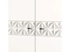 Inn.Furn Garderoben-Set in Weiß Hochglanz 226 cm Relief