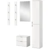 Clearance Inn.Furn Garderoben-Set 5-teilig in Weiß Hochglanz 153 cm SystemX