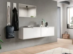 Clearance Inn.Furn Garderoben-Set 5-teilig in Weiß Hochglanz 238 cm SystemX