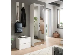 Inn.Furn Garderoben-Set 4-teilig in Weiß Hochglanz 128 cm SystemX