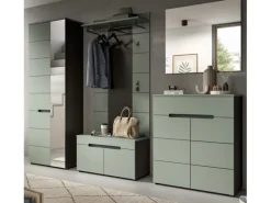 Inn.Furn Garderoben-Set 5-teilig in Salbei und Grau 255 cm Cooper