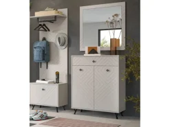 Outlet Inn.Furn Garderoben-Set 4-teilig Sand 195 cm mit Fräsungen Apunti