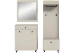 Outlet Inn.Furn Garderoben-Set 4-teilig Sand 195 cm mit Fräsungen Apunti