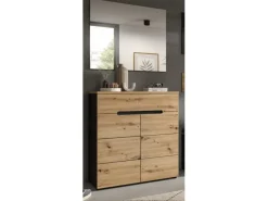 Sale Inn.Furn Garderoben-Set 2-teilig Eiche Grau 80 cm mit Soft-Close Cooper