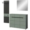 Online Inn.Furn Garderoben-Set 3-teilig in Salbei und Grau 180 cm Cooper