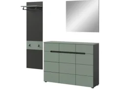 Online Inn.Furn Garderoben-Set 3-teilig in Salbei und Grau 180 cm Cooper