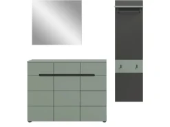 Online Inn.Furn Garderoben-Set 3-teilig in Salbei und Grau 180 cm Cooper