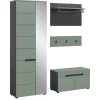 Clearance Inn.Furn Garderoben-Set 4-teilig in Salbei und Grau 160 cm Cooper