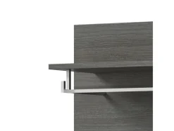 Inn.Furn Garderoben-Set 5-teilig Weiß Hochglanz Grau 250 cm Rumba