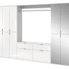 Inn.Furn Garderoben-Set 5-teilig Weiß Hochglanz 273 cm Viel Stauraum SystemX