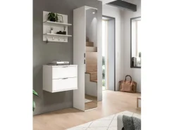 Inn.Furn Garderoben-Set 3-teilig in Weiß Hochglanz 97 cm SystemX