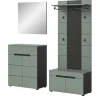 New Inn.Furn Garderoben-Set 4-teilig in Salbei und Grau 175 cm Cooper