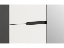 Discount Inn.Furn Garderoben-Set 3-teilig in Weiß und Grau 160 cm Cooper