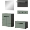 Discount Inn.Furn Garderoben-Set 5-teilig in Salbei und Grau 175 cm Cooper