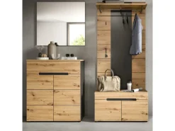 Online Inn.Furn Garderoben-Set 4-teilig in Eiche und Grau 175 cm Cooper