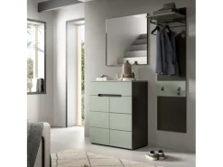 Discount Inn.Furn Garderoben-Set 3-teilig in Salbei und Grau 140 cm Cooper