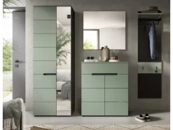 Discount Inn.Furn Garderoben-Set 3-teilig in Salbei und Grau 140 cm Cooper