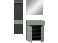 Discount Inn.Furn Garderoben-Set 3-teilig in Salbei und Grau 140 cm Cooper