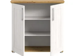 Clearance Inn.Furn Kommode Weiß Lärche Eiche Artisan 95 cm Landhaus Mirano
