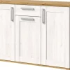Inn.Furn Sideboard Weiß Lärche Eiche Artisan 137 cm Landhaus-Stil Mirano