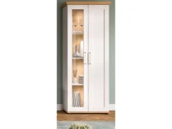 Inn.Furn Vitrine in Weiß Lärche Landhaus 64 x 161 cm Mirano