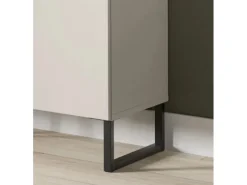 Sale Inn.Furn Wohnwand in Kaschmir und Schwarz 290 cm mit Soft-Close Morena