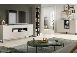 Sale Inn.Furn Wohnwand in Kaschmir und Schwarz 245 cm Morena