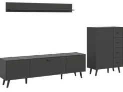 Sale Inn.Furn Wohnwand in Grau Matt 269 cm Madea