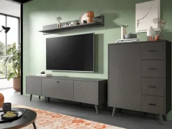 Sale Inn.Furn Wohnwand in Grau Matt 269 cm Madea