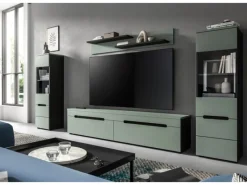 Inn.Furn Wohnwand in Salbei und Grau 272 cm Cooper