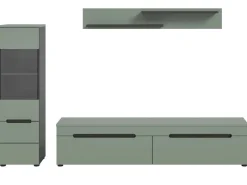 Inn.Furn Wohnwand in Salbei und Grau 221 cm Cooper