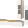 Inn.Furn Wohnwand 3-teilig in Weiß und Eiche 270 cm Siena