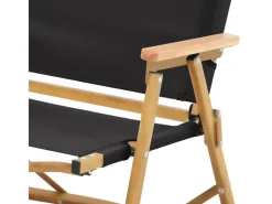 JAWINIO Outdoor Campingstuhl Holz Faltbar Mit Armlehnen Faltstuhl